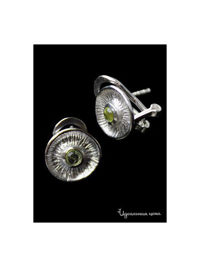 Серьги Ainsi-classic, цвет серебряный, зеленый