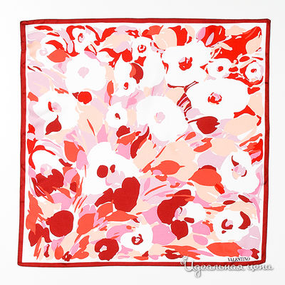 Платок Valentino, цвет цвет клубничный / коралловый