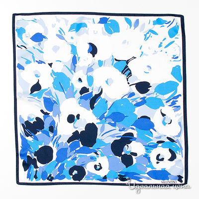 Платок Valentino, цвет цвет белый / синий