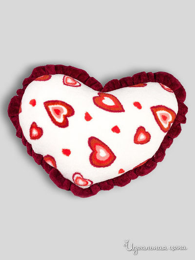 Подушка, 40х60 см МИ, цвет белый, бордовый