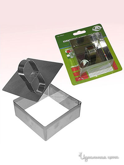 Кулинарная форма, 8*8*4 см с прессом Мультидом, цвет в ассортименте