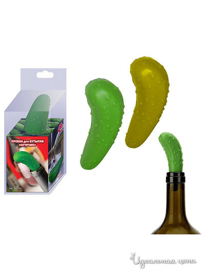 Пробка для бутылки - Огурчик Мультидом, цвет зеленый