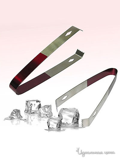 Щипцы для льда, 23*14*2 см Мультидом, цвет красный