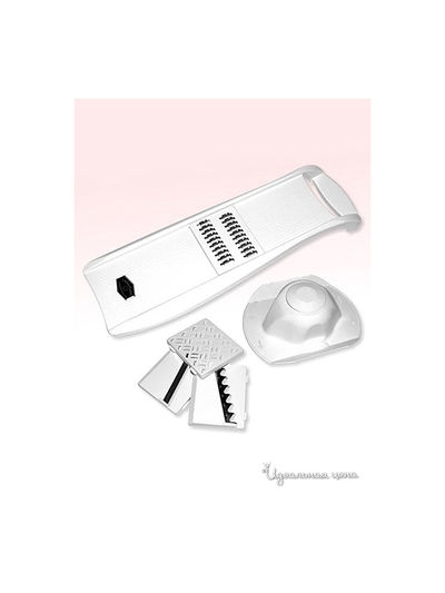 Терка с 4 насадками и держателем, 36*13*8 см Мультидом, цвет в ассортименте