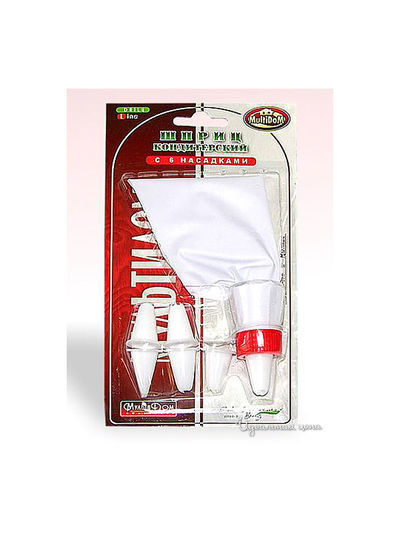 Декоратор для крема 6 насадок, 22*12*3 см Мультидом, цвет в ассортименте