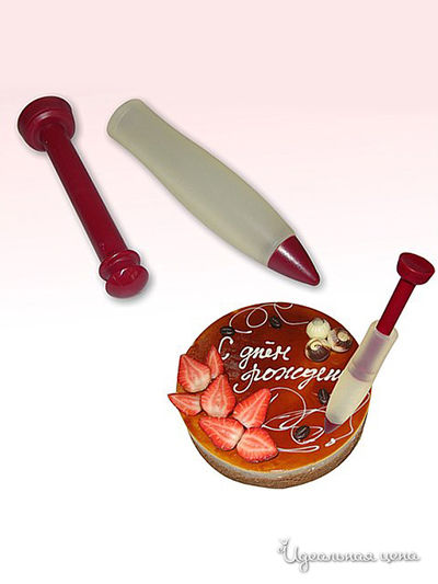 Декоратор для крема 2 насадки, 20*9*3 см Мультидом, цвет в ассортименте