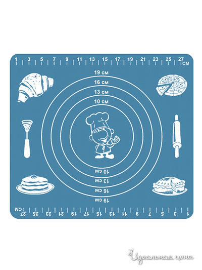 Коврик кулинарный с разметкой Мультидом, цвет в ассортименте