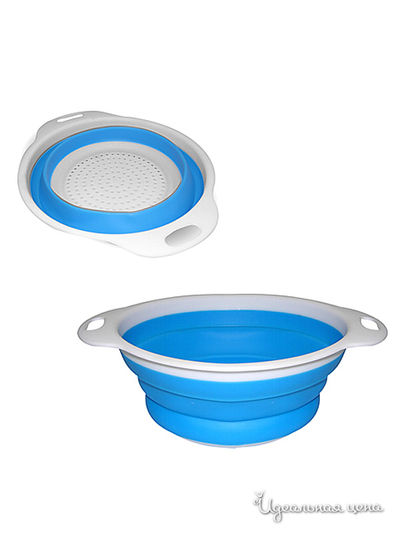 Сито складное D 24 см Мультидом, цвет голубой