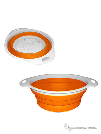 Сито складное D 24 см Мультидом, цвет оранжевый
