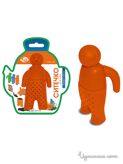 Ситечко для чая Мультидом, цвет оранжевый