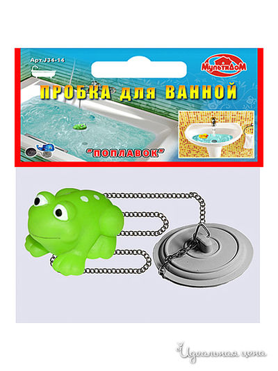 Пробка для ванны - Лягушка Мультидом, цвет в ассортименте