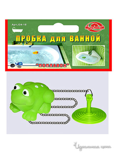 Пробка для ванны Мультидом, цвет в ассортименте