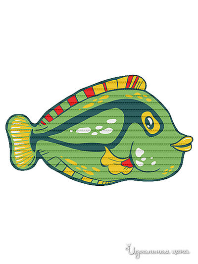 Коврик для ванной 72*43 см Мультидом, цвет салатовый, красный