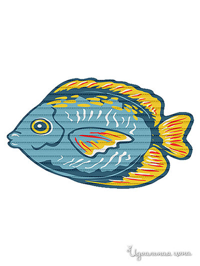 Коврик для ванной 72*43 см Мультидом, цвет синий, желтый