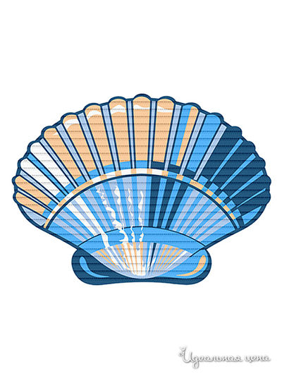Коврик для ванной 65*49 см Мультидом, цвет синий