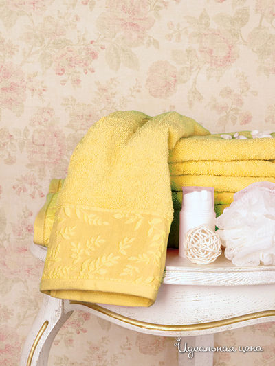 Махровое полотенце 50х90 см Тет-а-Тет, цвет желтый