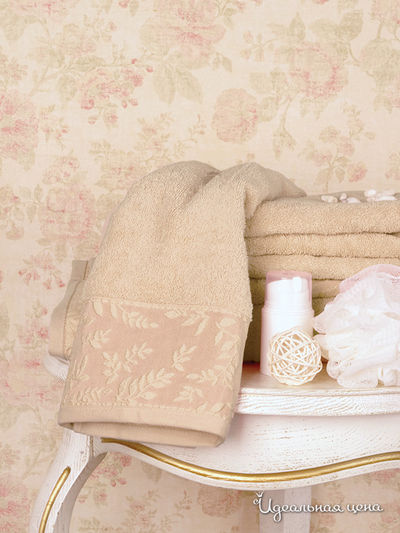 Махровое полотенце 50х90 см Тет-а-Тет, цвет бежевый
