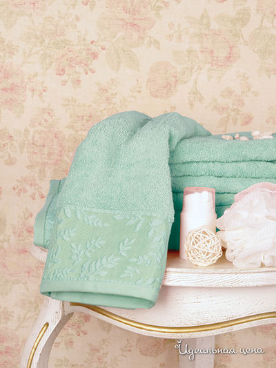 Махровое полотенце 70х140 см Тет-а-Тет, цвет бирюзовый