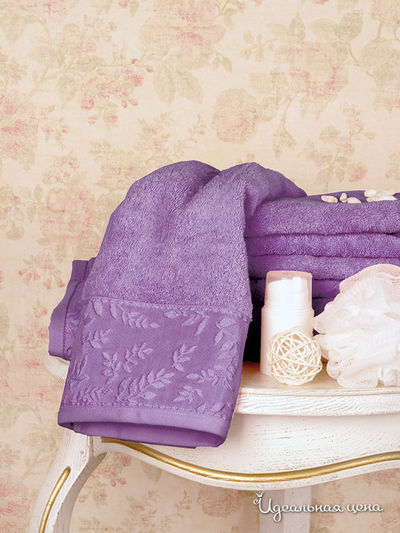 Махровое полотенце 90х150 см Тет-а-Тет, цвет сиреневый