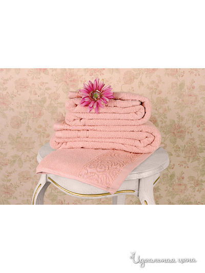 Махровое полотенце 50х90 см Тет-а-Тет, цвет персиковый