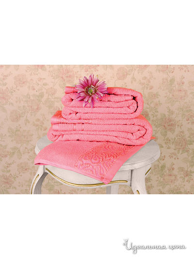 Махровое полотенце 50х90 см Тет-а-Тет, цвет розовый
