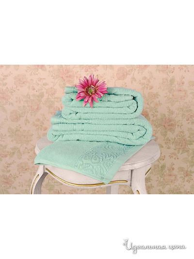 Махровое полотенце 90х150 см Тет-а-Тет, цвет бирюзовый