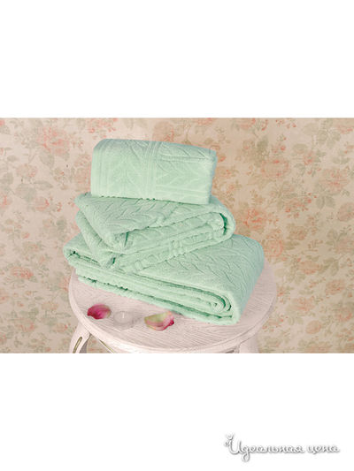 Махровое полотенце 50х90 см Тет-а-Тет, цвет бирюзовый