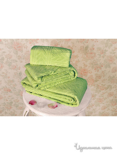 Махровое полотенце 50х90 см Тет-а-Тет, цвет зеленый
