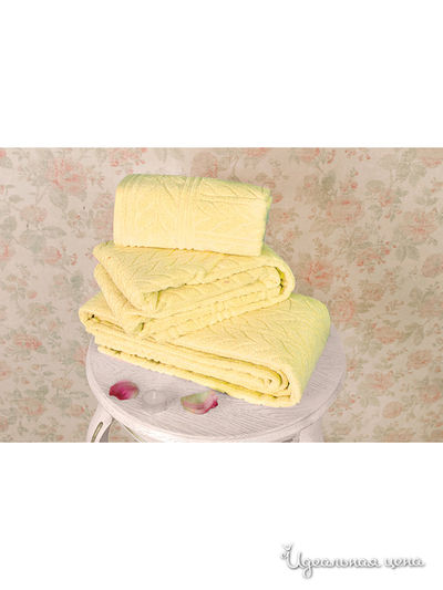 Махровое полотенце 70х140 см Тет-а-Тет, цвет желтый