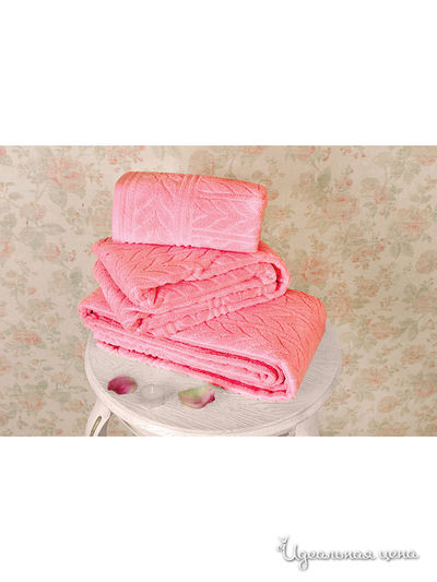 Махровое полотенце 70х140 см Тет-а-Тет, цвет розовый