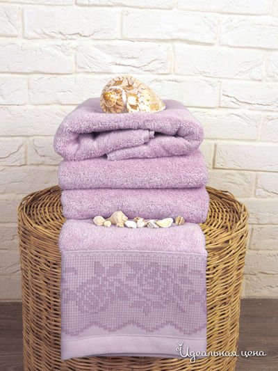 Махровое полотенце 70х140 см Тет-а-Тет, цвет сиреневый