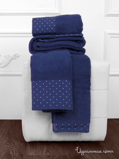 Махровое полотенце 50х90 см Тет-а-Тет, цвет синий