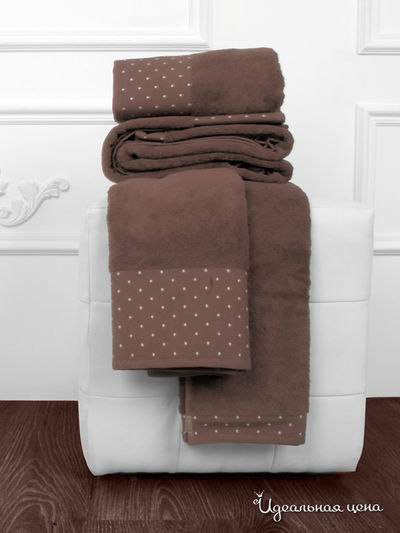 Махровое полотенце 50х90 см Тет-а-Тет, цвет коричневый