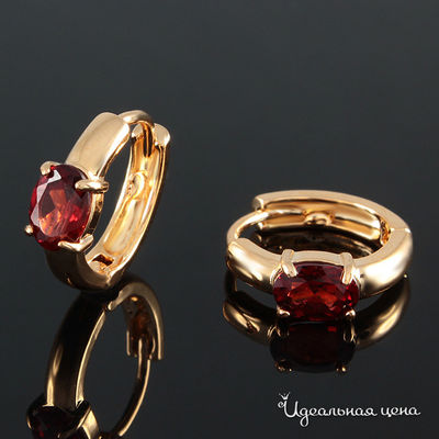 Серьги Эсмеральда, цвет красный