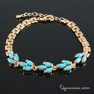 Браслет Эсмеральда, цвет золотой, голубой