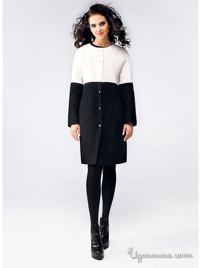 Пальто Chic, цвет белый, черный