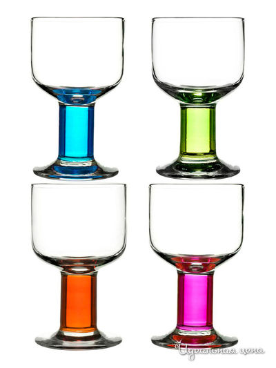 Набор бокалов, 4 предмета Sagaform, цвет мультиколор