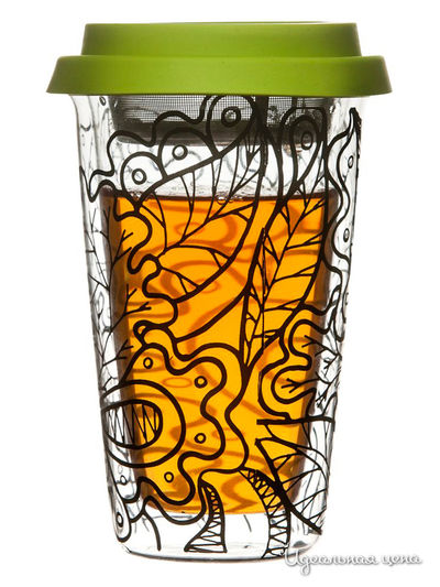 Кружка с силиконовой крышкой Sagaform, цвет мультиколор