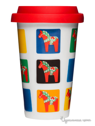 Бокал с силиконовой крышкой Sagaform, цвет мультиколор