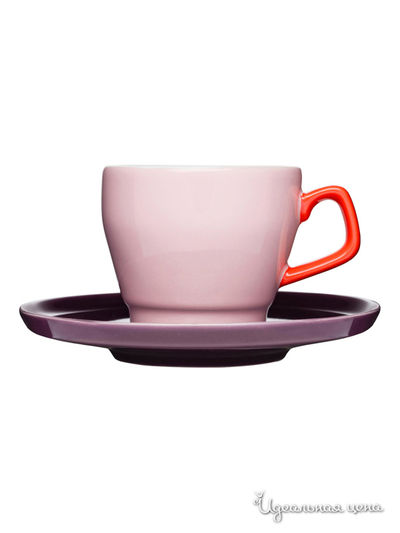 Кофейная кружка с блюдцем Sagaform, цвет мультиколор