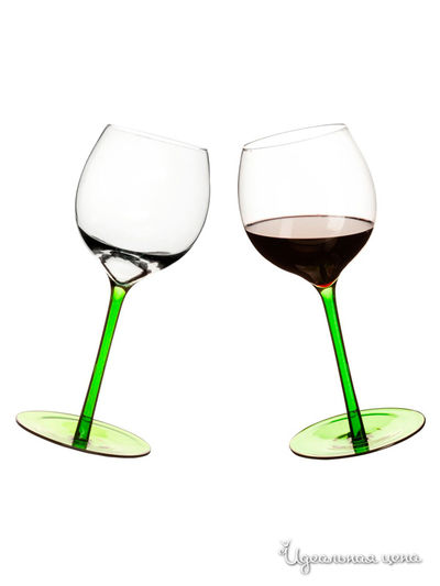 Качающиеся бокалы для вина, 2 шт Sagaform, цвет зеленый