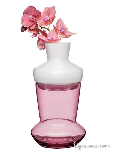 Ваза двойная Sagaform, цвет белый,  розовый