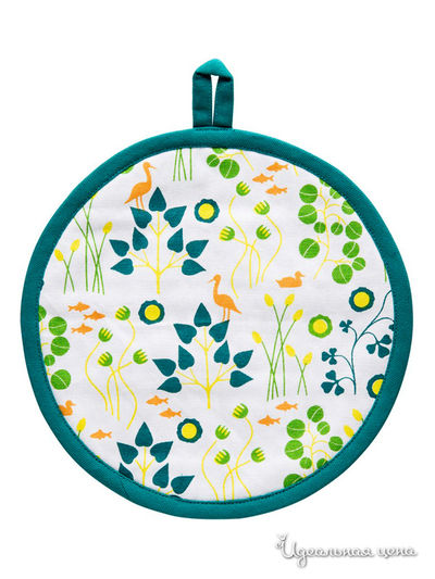 Прихватка Sagaform, цвет белый, зеленый