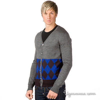 Кардиган Gaudi, цвет цвет серый / синий / коричневый