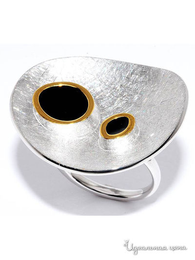Кольцо SILVER-WINGS, цвет черный