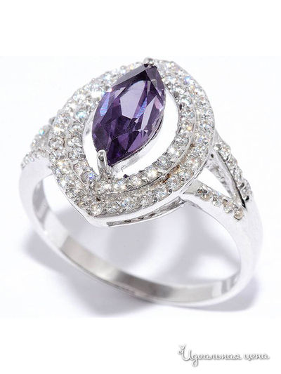 Кольцо SILVER-WINGS, цвет сиреневый