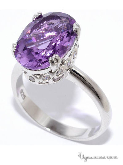 Кольцо SILVER-WINGS, цвет сиреневый