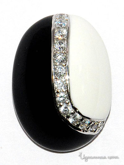 Подвеска SILVER-WINGS, цвет черный, белый