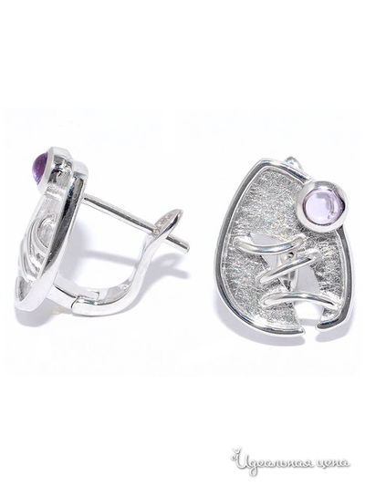 Серьги SILVER-WINGS, цвет сиреневый