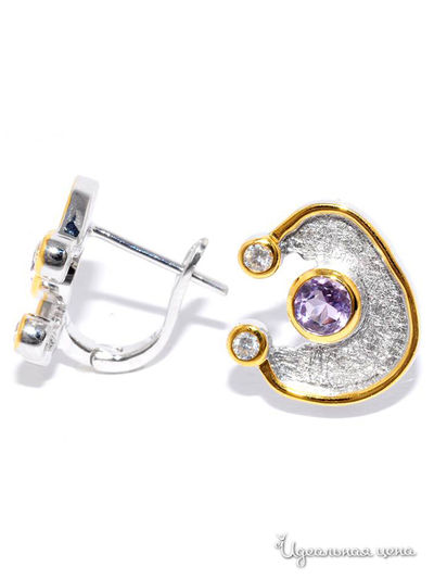 Серьги SILVER-WINGS, цвет сиреневый